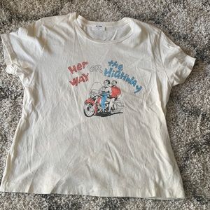 Re/done  distressed shirt